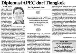 Diplomasi APEC dari Tiongkok.1